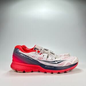 Saucony Zealot ISO3 White Red Running Shoes Lightweight S10369-4 Womens Size 9.5